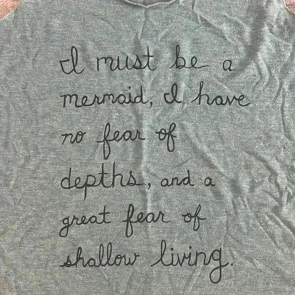 American Apparel Top Green Mermaid Tank Top Size Large Unique - Picture 2 of 5